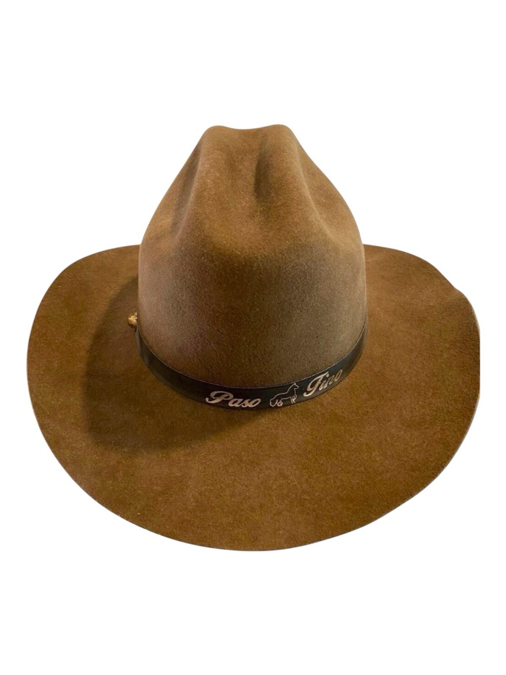 Paso Fino MonteCarlo brown felt hat wide cowboy size 54 -3 1/2